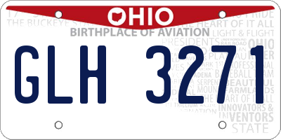 OH license plate GLH3271