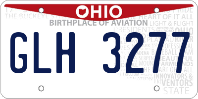 OH license plate GLH3277