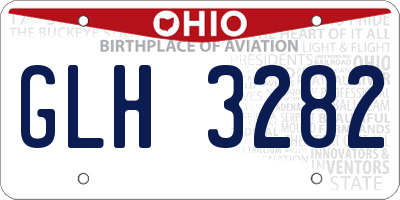 OH license plate GLH3282