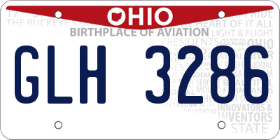 OH license plate GLH3286