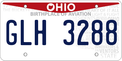 OH license plate GLH3288