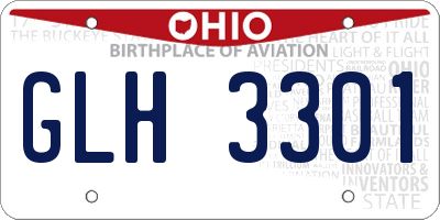 OH license plate GLH3301