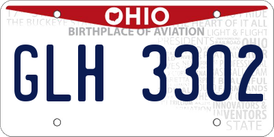 OH license plate GLH3302