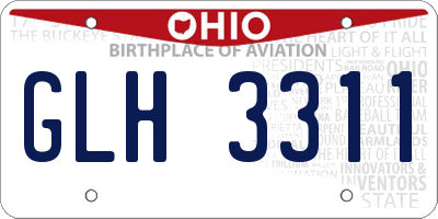 OH license plate GLH3311