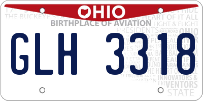OH license plate GLH3318