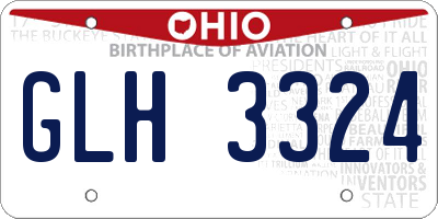 OH license plate GLH3324