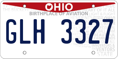 OH license plate GLH3327