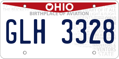 OH license plate GLH3328