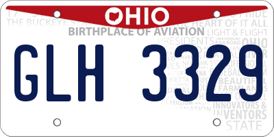 OH license plate GLH3329