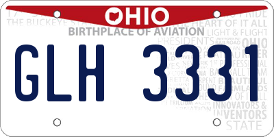 OH license plate GLH3331