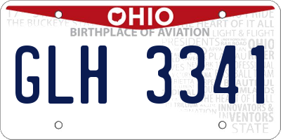 OH license plate GLH3341