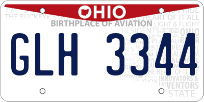 OH license plate GLH3344