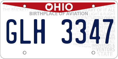 OH license plate GLH3347