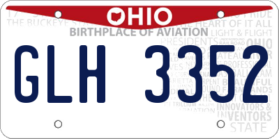 OH license plate GLH3352