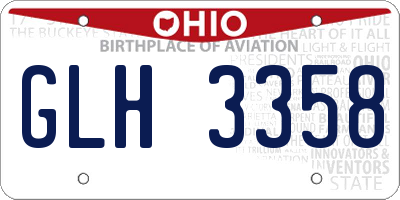 OH license plate GLH3358