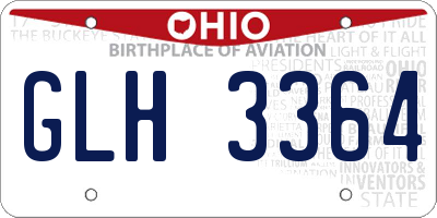 OH license plate GLH3364