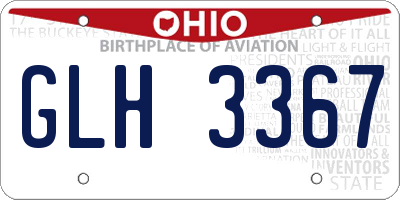 OH license plate GLH3367