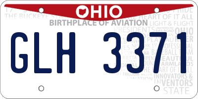 OH license plate GLH3371