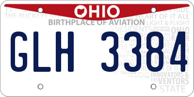 OH license plate GLH3384
