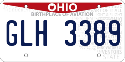 OH license plate GLH3389