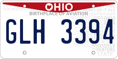 OH license plate GLH3394