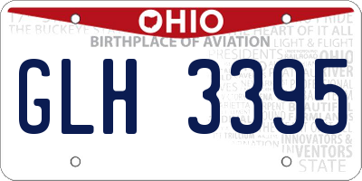 OH license plate GLH3395