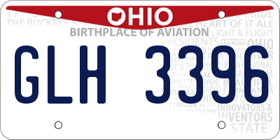 OH license plate GLH3396