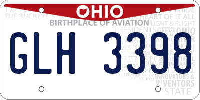 OH license plate GLH3398