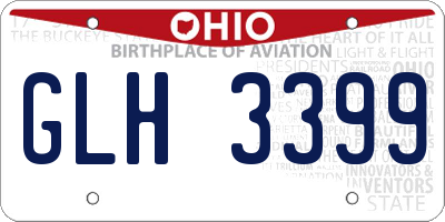 OH license plate GLH3399