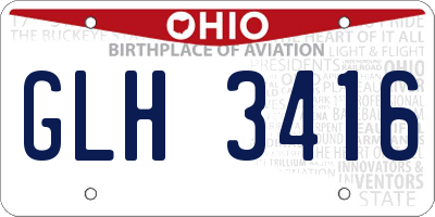 OH license plate GLH3416