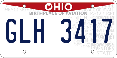 OH license plate GLH3417