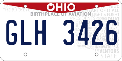 OH license plate GLH3426