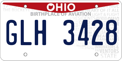 OH license plate GLH3428