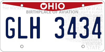 OH license plate GLH3434