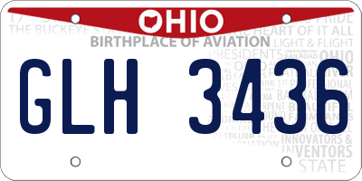 OH license plate GLH3436