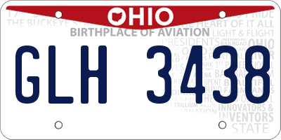 OH license plate GLH3438