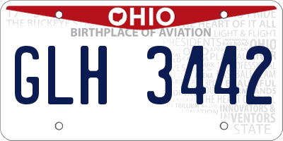 OH license plate GLH3442