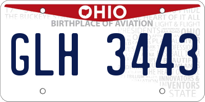 OH license plate GLH3443