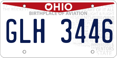 OH license plate GLH3446