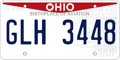 OH license plate GLH3448