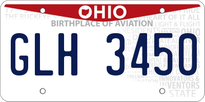 OH license plate GLH3450