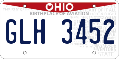 OH license plate GLH3452