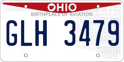 OH license plate GLH3479