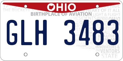 OH license plate GLH3483