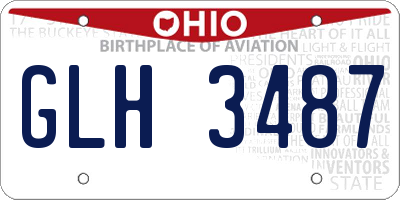 OH license plate GLH3487