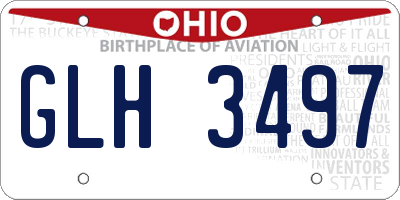 OH license plate GLH3497