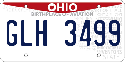 OH license plate GLH3499