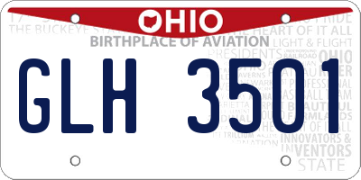 OH license plate GLH3501