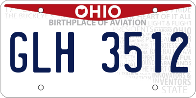 OH license plate GLH3512