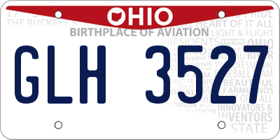 OH license plate GLH3527
